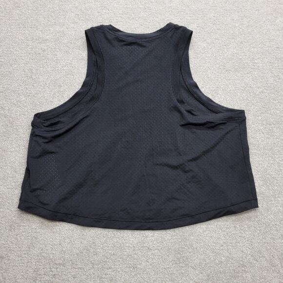 Nike One Dri-FIT Cropped Tank Top Black Women’s Medium Activewear - Picture 2 of 7